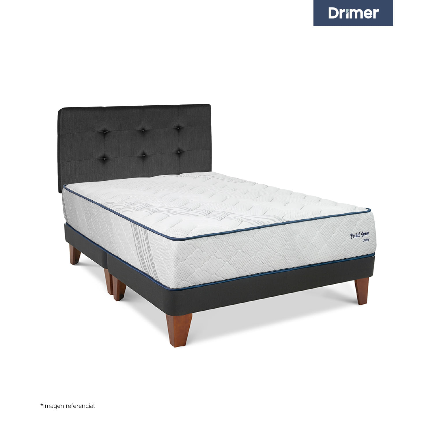 Dormitorio Gold Pocket Snow Queen Alfa Gris