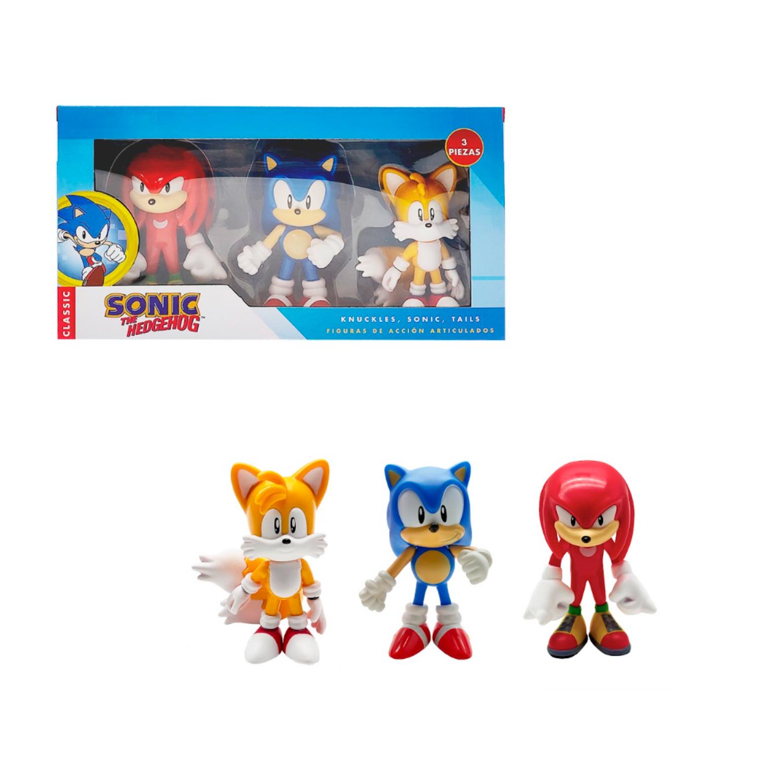 Pack X3 Figuras De Acción Sonic 10.5 Cm