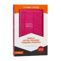 Biblia Reina Valera 1960 Letra Grande Tamaño Manual Holman Tapa Fucsia