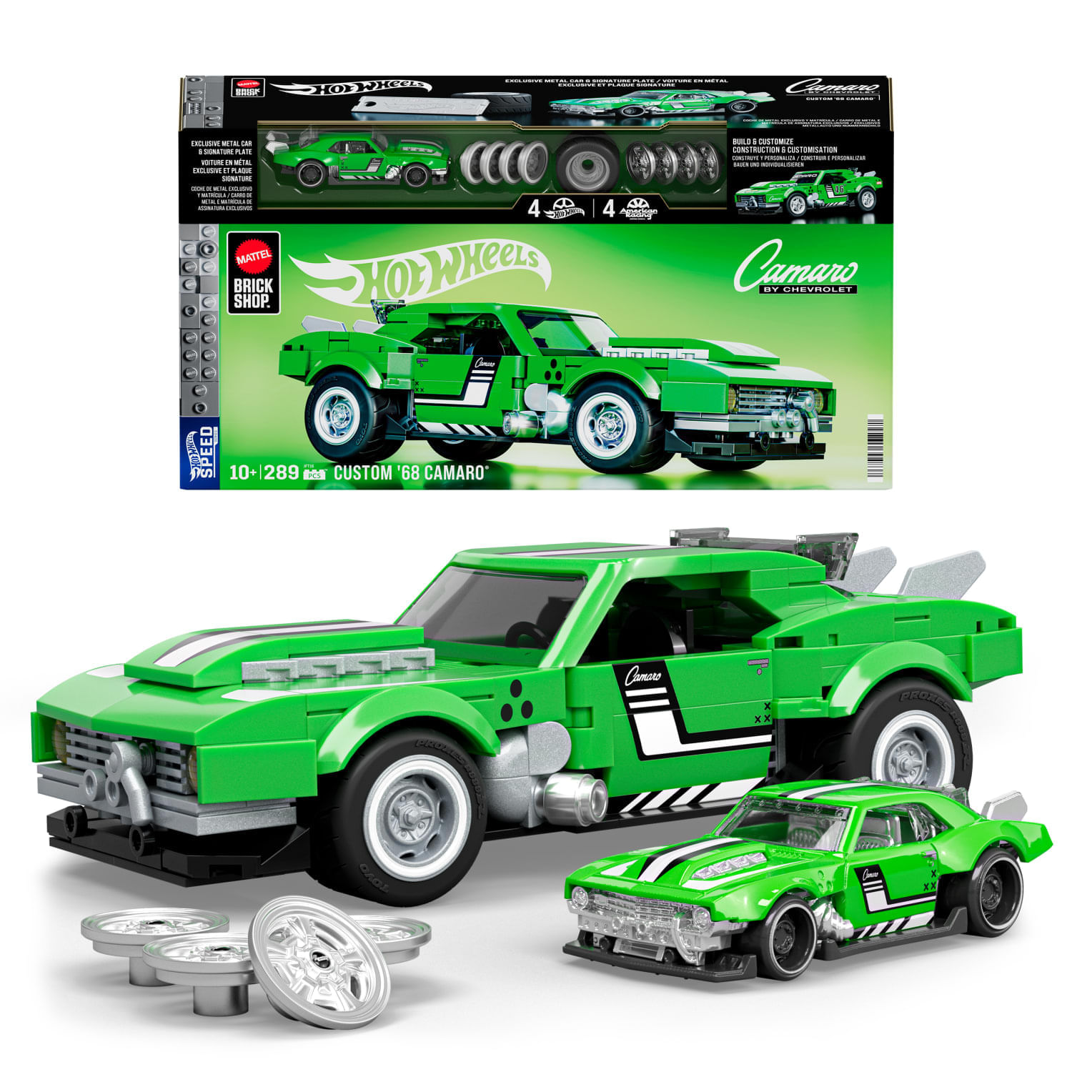 Auto Armable Speed 68 Custom Camaro Mattel Brick Shop