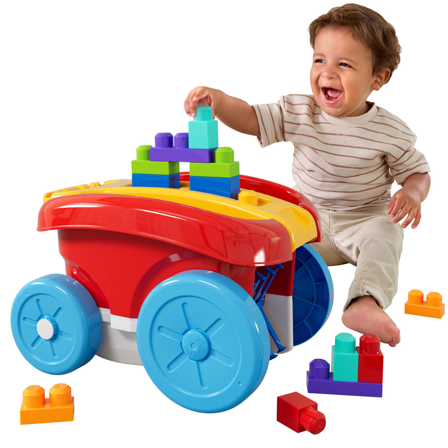 Juguete De Construcción Mega Bloks Vagón Recoge Bloques