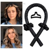 Kit Rizador De Cabello Sin Calor Con Accesorios Rizos Naturales Negro