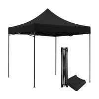 Toldo Carpa Plegable Moderno 3x3m Resistente Protección para Eventos Ferias Negro