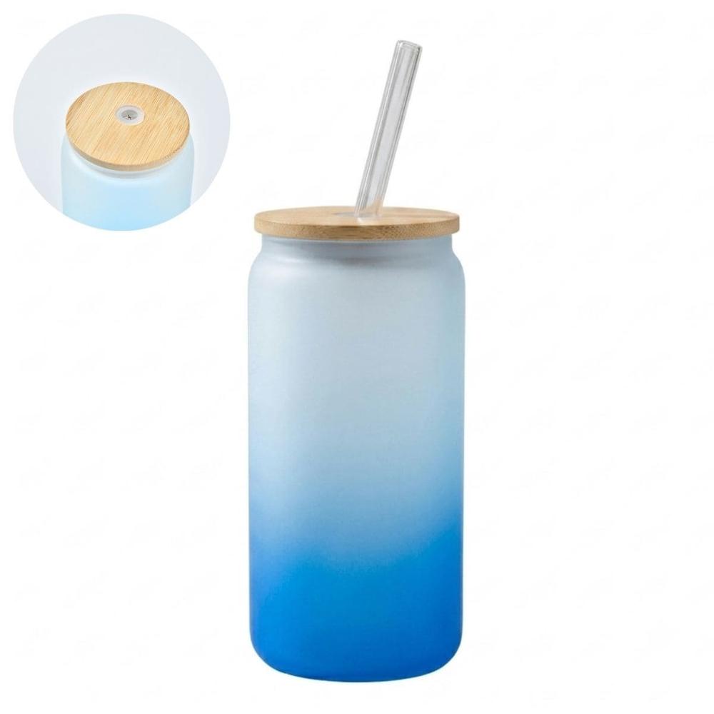 Vaso Nórdico Neón de Vidrio 500 ml Azul 127AZ09