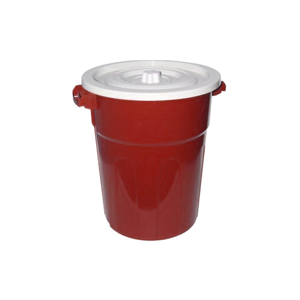 Tacho De Basura Con Tapa De 40 Litros Rojo II