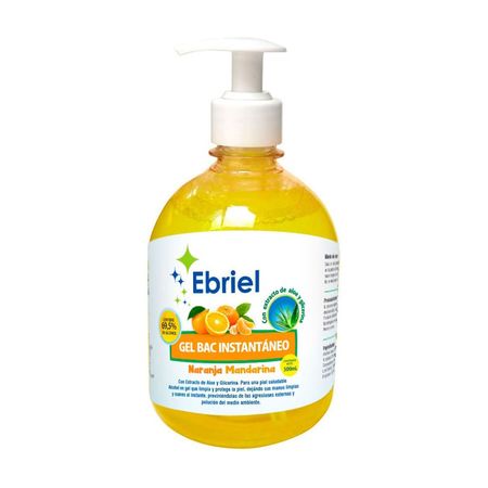 Alcohol en gel Naranja Mandarina frasco 500ml Ebriel
