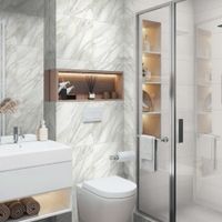 Piso Cerámico Marmolizado Thassos Gris 46x46cm 1.90m2 Gala