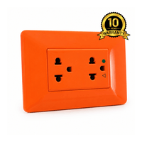Tomacorriente Doble Universal Color Naranja de Seguridad