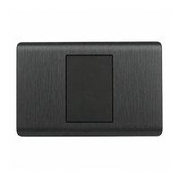 Placa Ciega Modular Color Negro Grafito