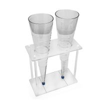 Set 2 Conos de Sedimentación Imhoff 1000 ml c Soporte