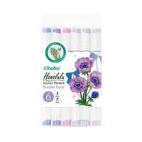 Ohuhu Honolulu Setx6 marcadores de alcohol colores violetas