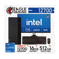 COMPUTADORA PC INTEL CORE i7 12700 - 16 GB RAM DDR4 - 512GB SSD - Monitor 24 inches con KIT LOGITECH