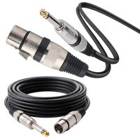 Cable de Audio Profesional Canon XLR Hembra a Jack 6.35mm 10 Mts