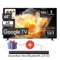 Televisor TCL 65 LED 4K 65V6C Google TV 2025 MAS Soundbar Nex Bluetooth 2.0 32
