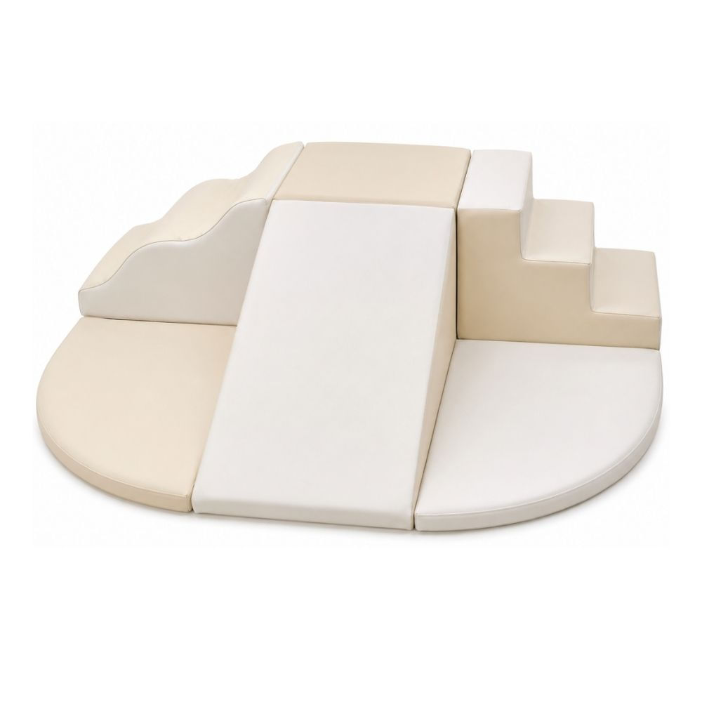 Set Abc X 6 Piezas Blanco-Crema