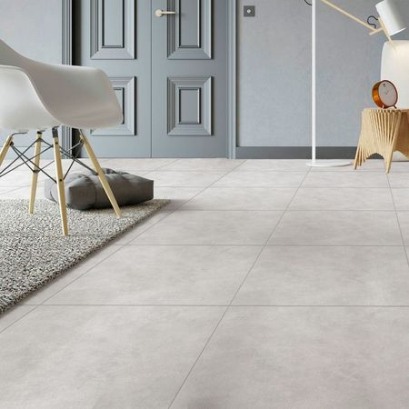 Piso Cerámico Cementicio Terre Gris Plata 60X60cm 1.80m2 Celima