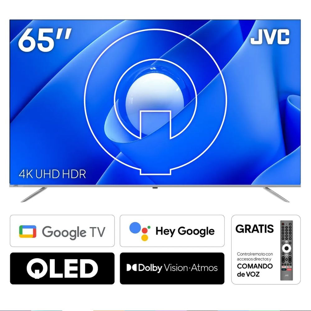 Televisor JVC 65 Qled 4k UHD  Google Tv LT-65KM748