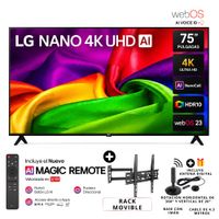 Televisor LG 75 NANO  4K UHD AI Smart TV 75NU800BPSB - 2026