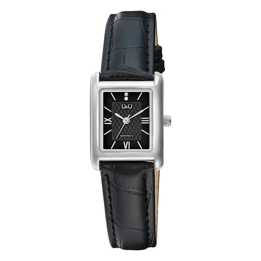 Reloj QyQ Mujer Color Negro Resistente al Agua Diseño Moderno para Oficina y Regalo Dama