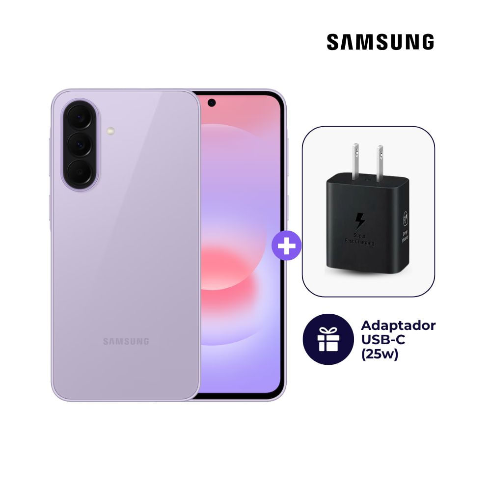 Samsung Galaxy A37 5G 256GB 8GB Ram Lavanda y Adaptador USB-C Samsung Original 25W