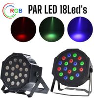 Par LED de 3Watt de 18Leds RGB AutoSound DMX520 Reflector Luces Color