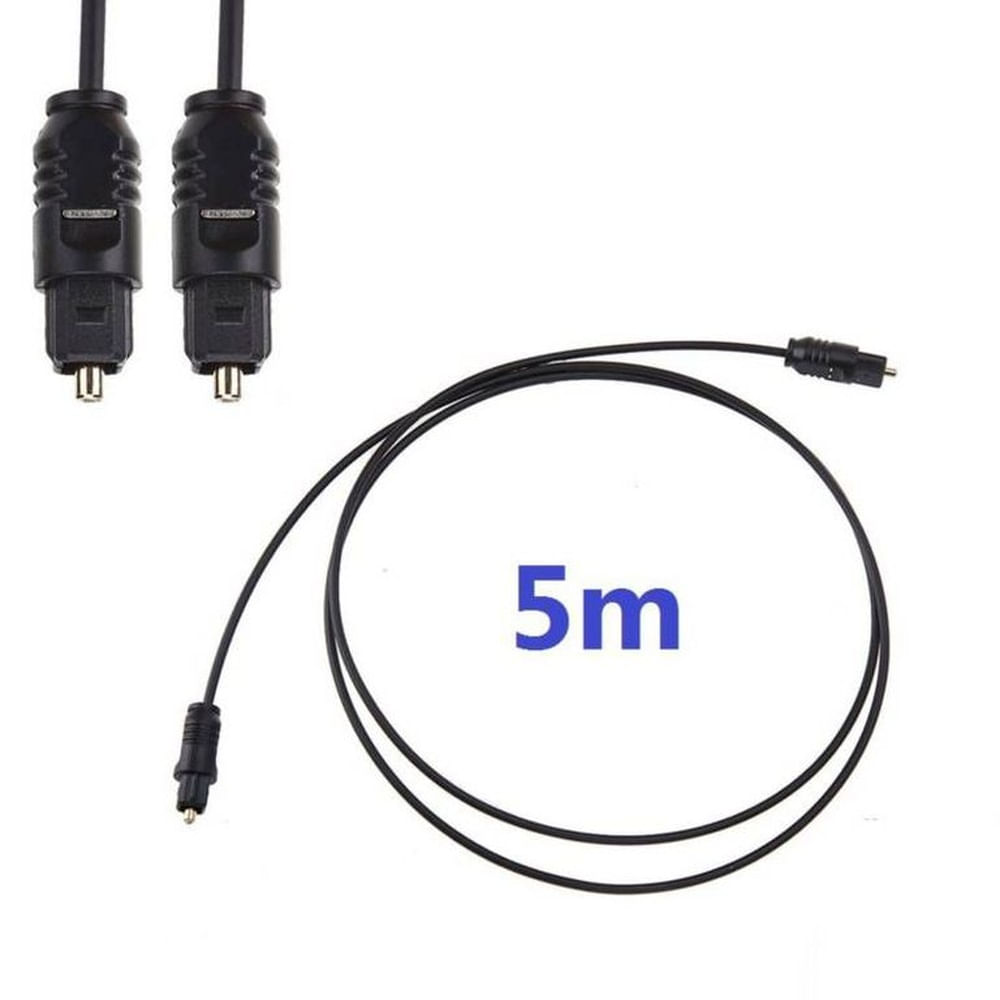 Cable Audio Digital Fibra Optica 5m metros Macho para DVD PS4 Xbox 360