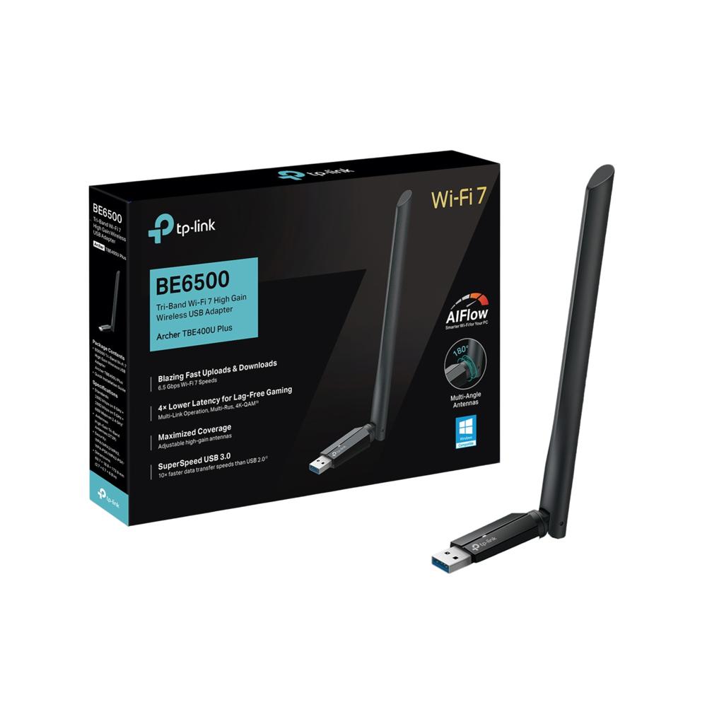 Adaptador Wifi USB Archer TBE400U Plus Tp-Link WiFi 7 Tribanda BE6500