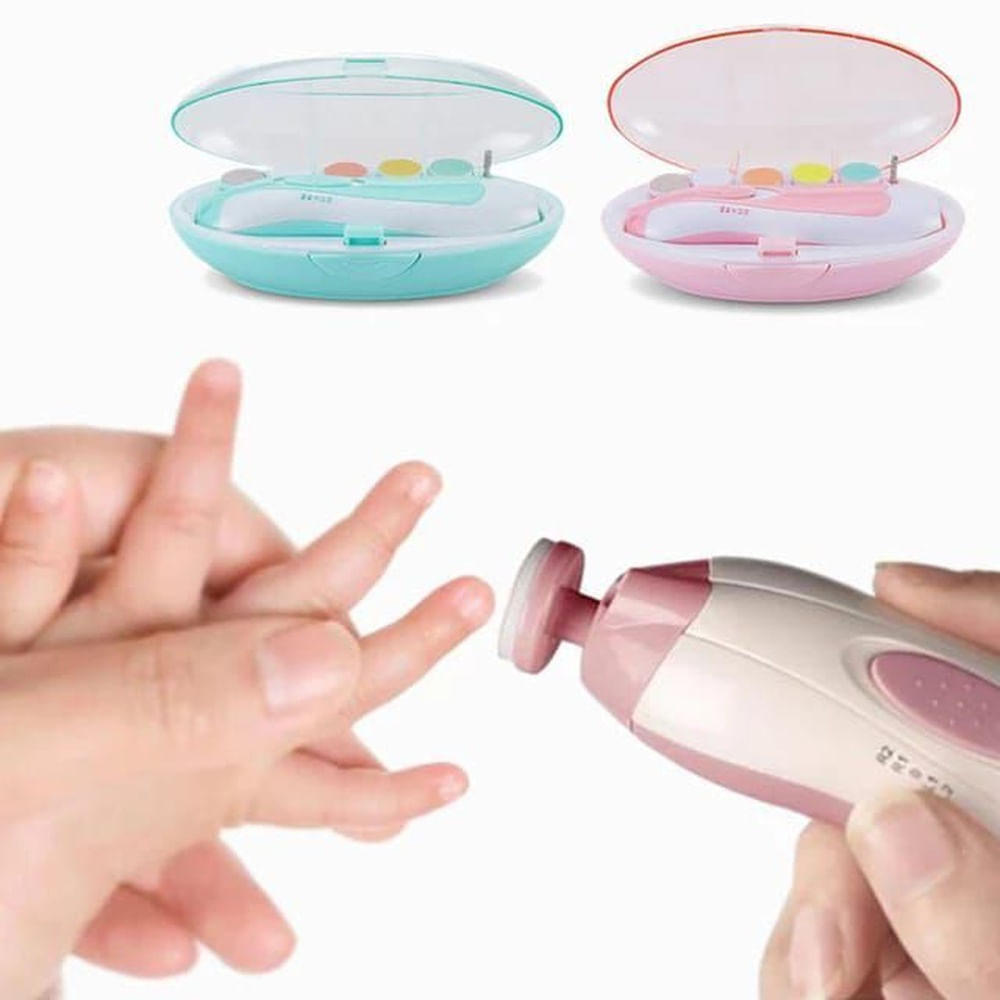 Set de Pulidor de Unas de Bebes Set de Manicura Rosado