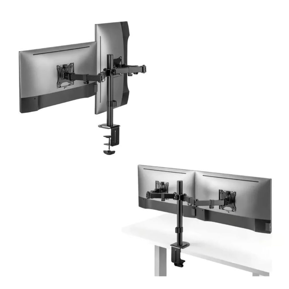 Soporte de escritorio 17 A 30 Pulgadas Rack Para 2 Monitores de acero