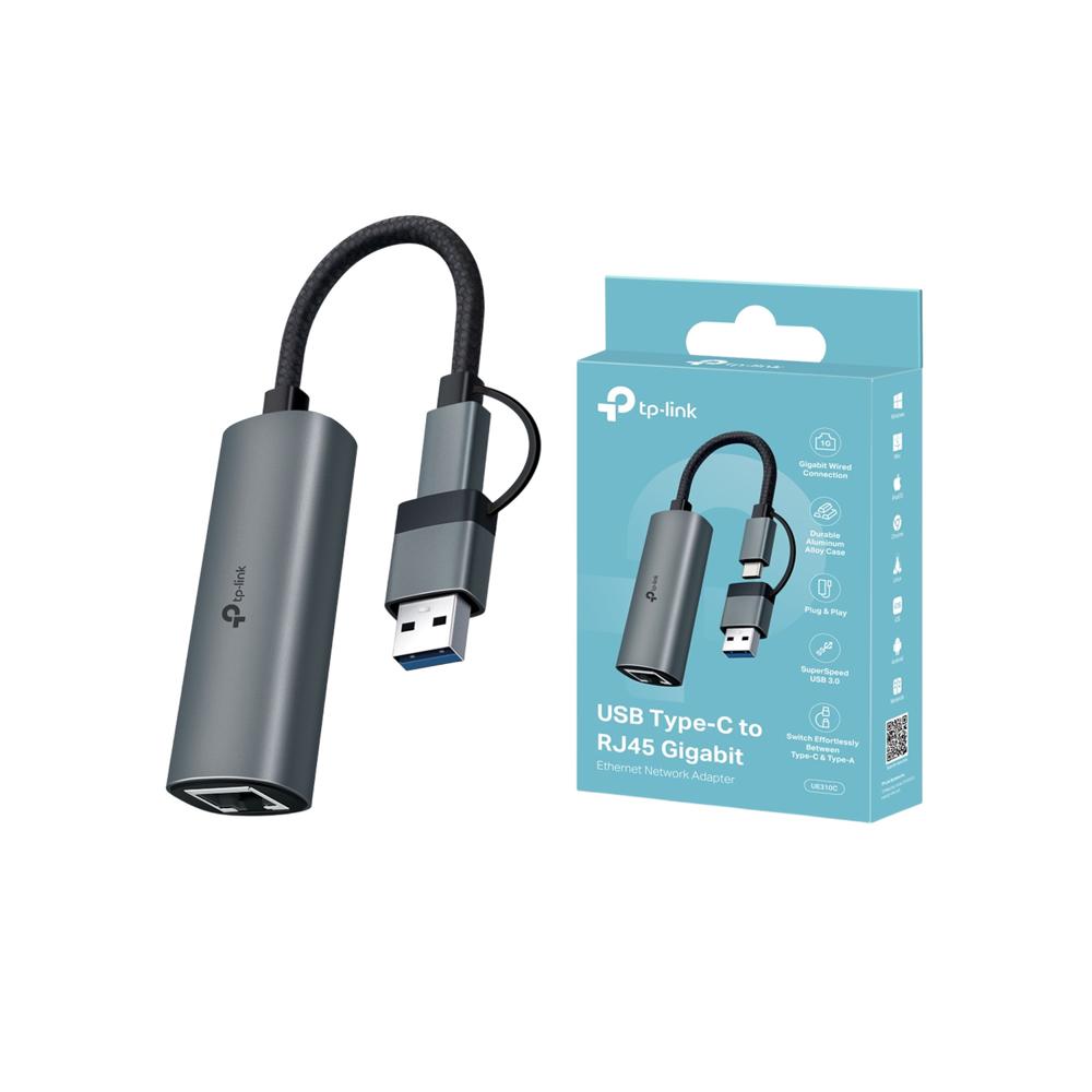 Adaptador Red USB UE310C Tp-Link USB A/C a Gigabit RJ45 1000 Mbps