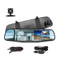 Camara Espejo Retrovisor Para Auto Doble Grabacion Frontal Trasera