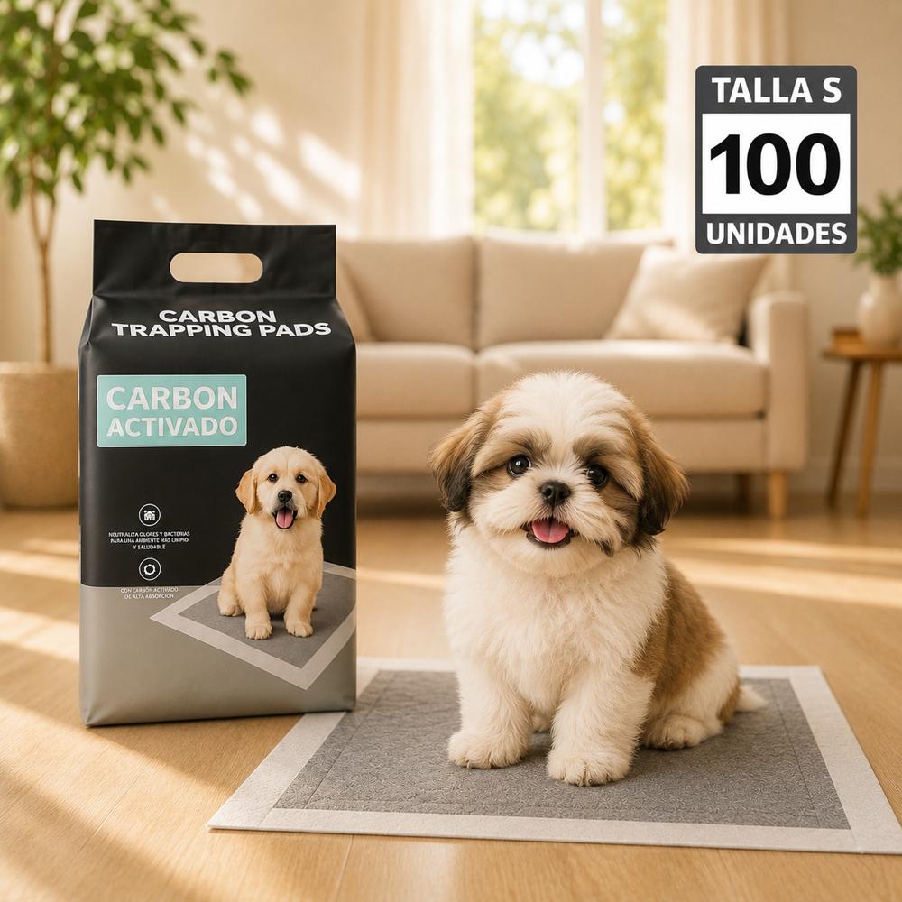 Training Pad Carbón- Pañal de Piso Talla S