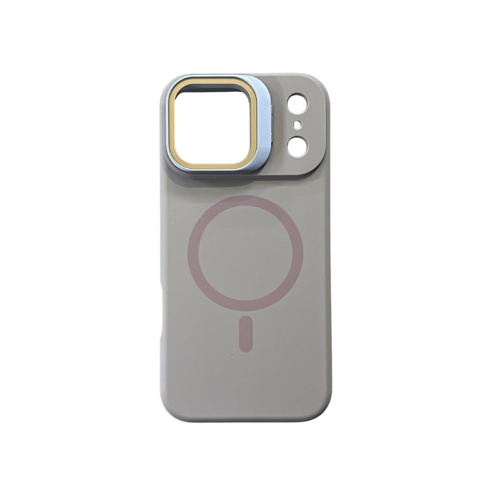 FUNDA SILICONA MAGSAFE Y PARANTE PARA IPHONE 17PROMAX MARRON