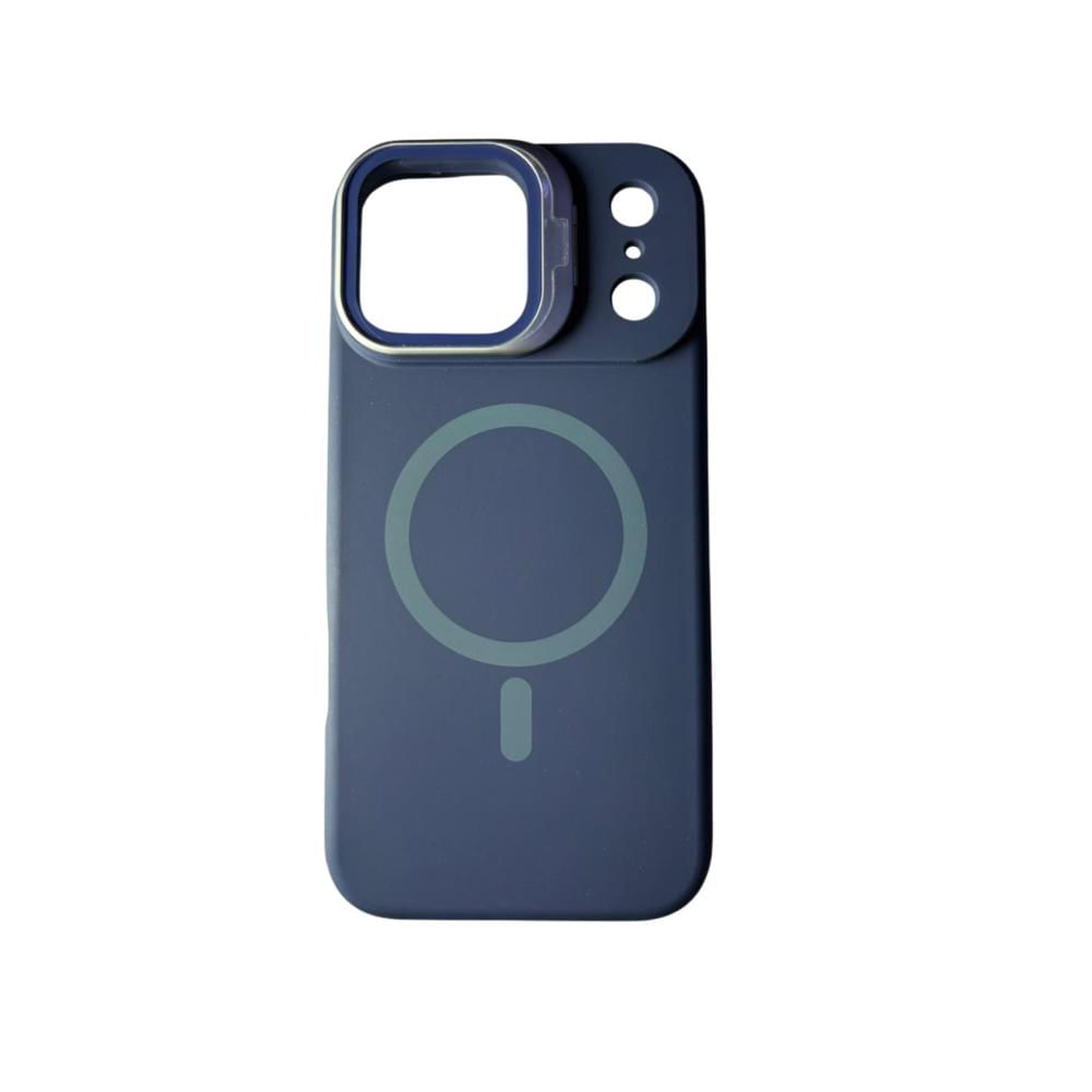 FUNDA SILICONA MAGSAFE Y PARANTE PARA IPHONE  17PROMAX PLOMO