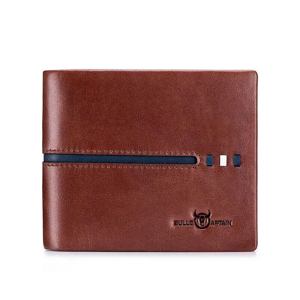 Billetera Bullcaptain QB0200 Café para Hombre Cuero PU Elegante