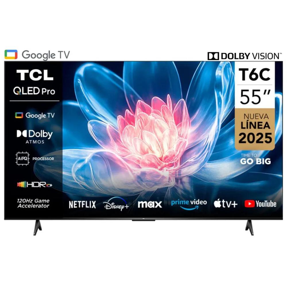 Televisor Smart TV 55 QLED 4K UHD Negro TCL 55T6C