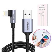 Cable Ugreen US299 USB A a Lightning 90 Grados 1M Carga Rápida y Sincronización para iPhone