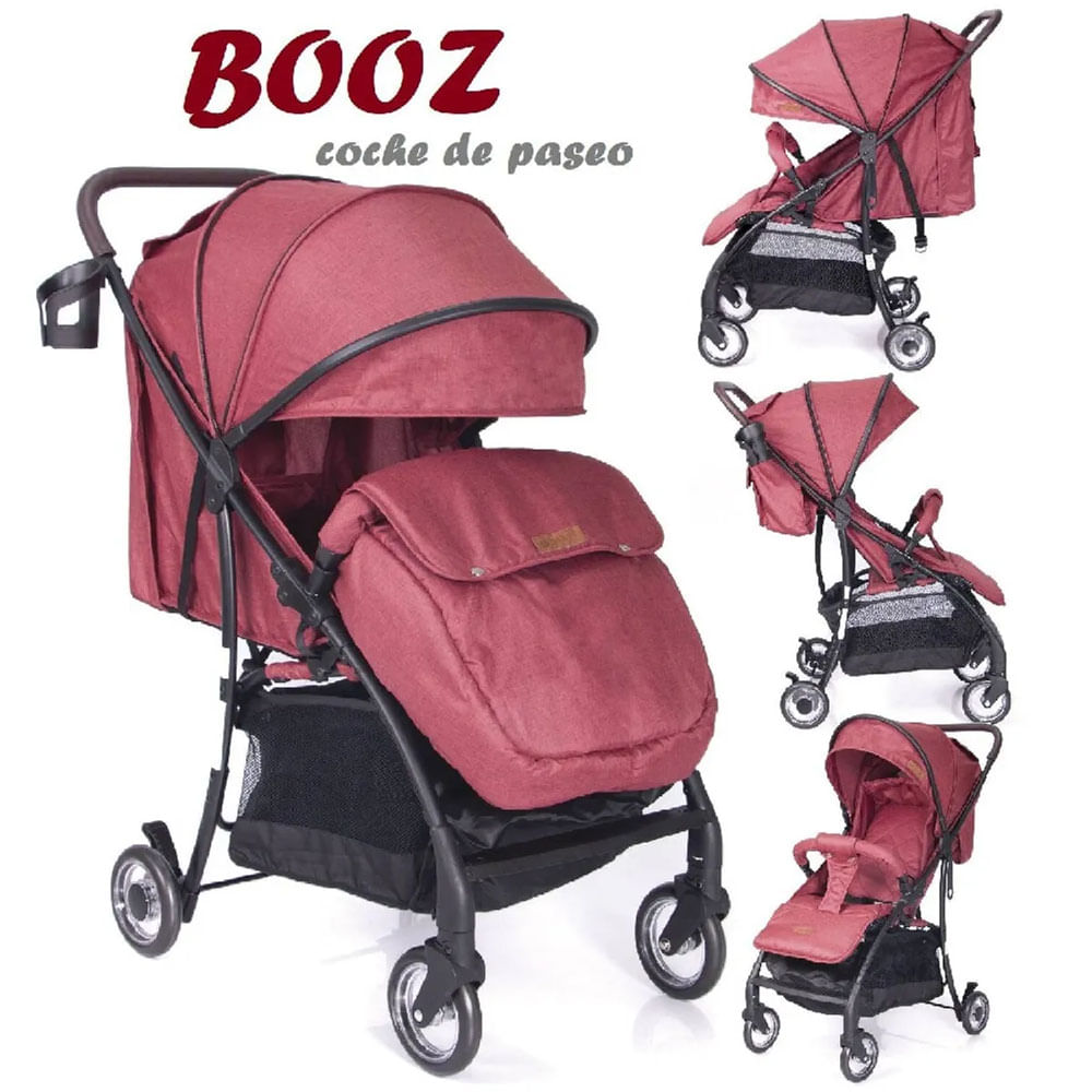 Coche de Paseo Ebaby Respaldar Reclinable BOOZ Rojo