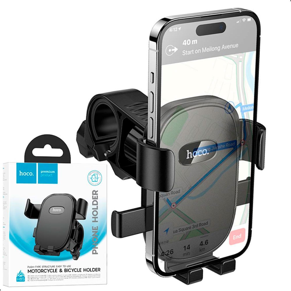 Soporte para Celular Hoco H85 Universal para Moto y Bicicleta con Ajuste Seguro