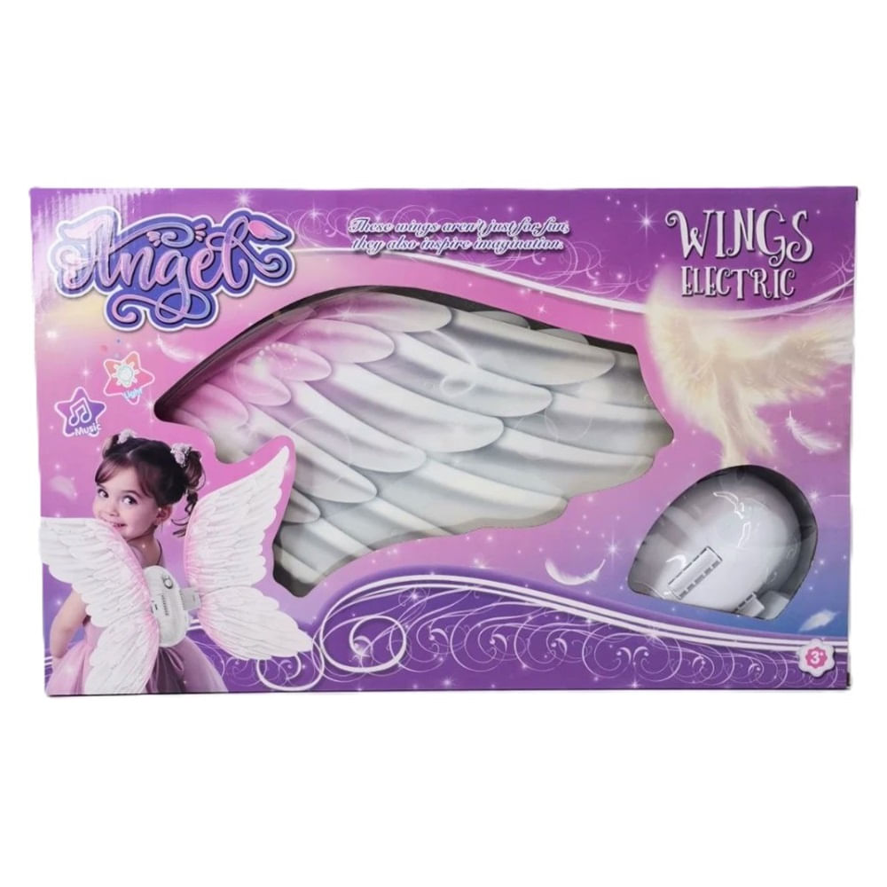 Alas de Ángel con Luces y Música para Niñas
