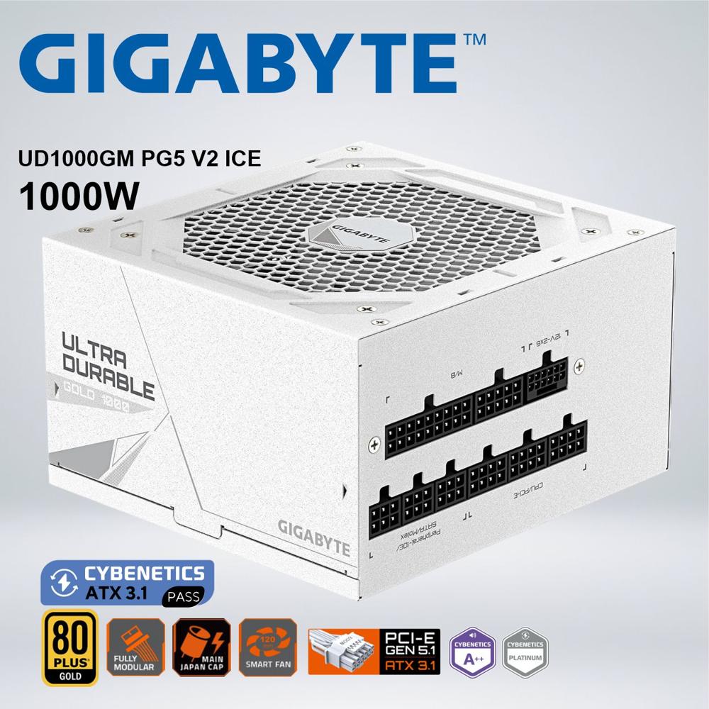 FUENTE DE ALIMENTACIÓN GIGABYTE UD1000GM PG5 V2 ICE 1000W 80 PLUS GOLD MODULAR