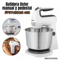 Batidora Oster de mano y pedestal Con Tazon de Acero-FPSTHS3612