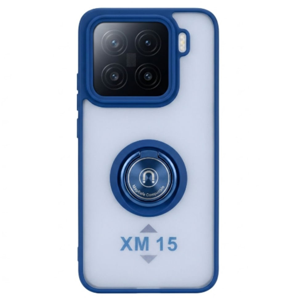 Case ahumado con soporte magnetico para Xiaomi XM15 - AZUL