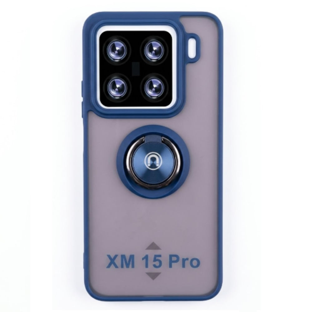Case ahumado con soporte magnetico para Xiaomi XM15 Pro - AZUL