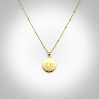 Collar 11.11 acero inoxidable dorado resistente y duradero