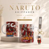TAZA DE ANIME JIRAYA Y LLAVERO