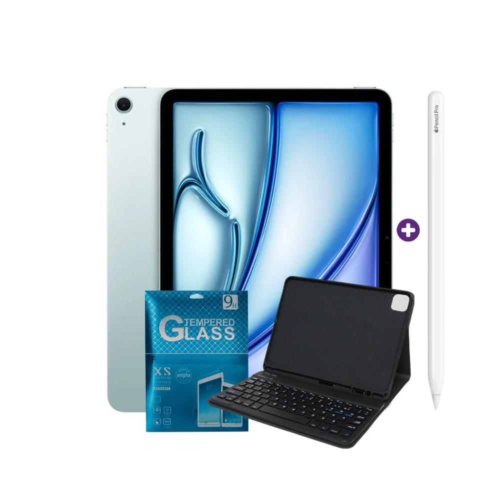 iPad Air 11 Pulgadas M4 128 GB WiFi Blue Smart Keyboard  Compatible y Pencil Pro y mica