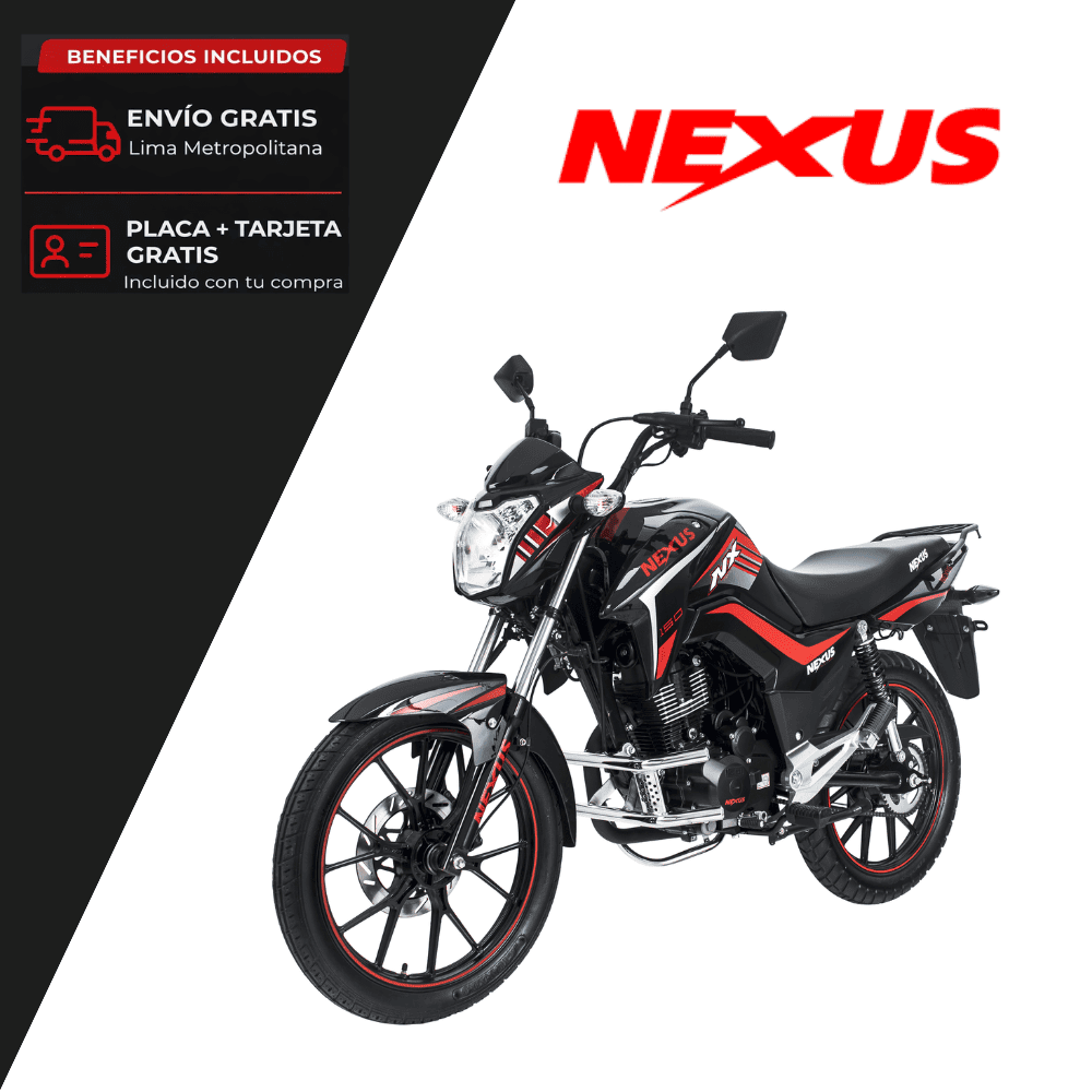 Motocicleta NEXUS 150 CB3 Rojo + incluye regalo y casco