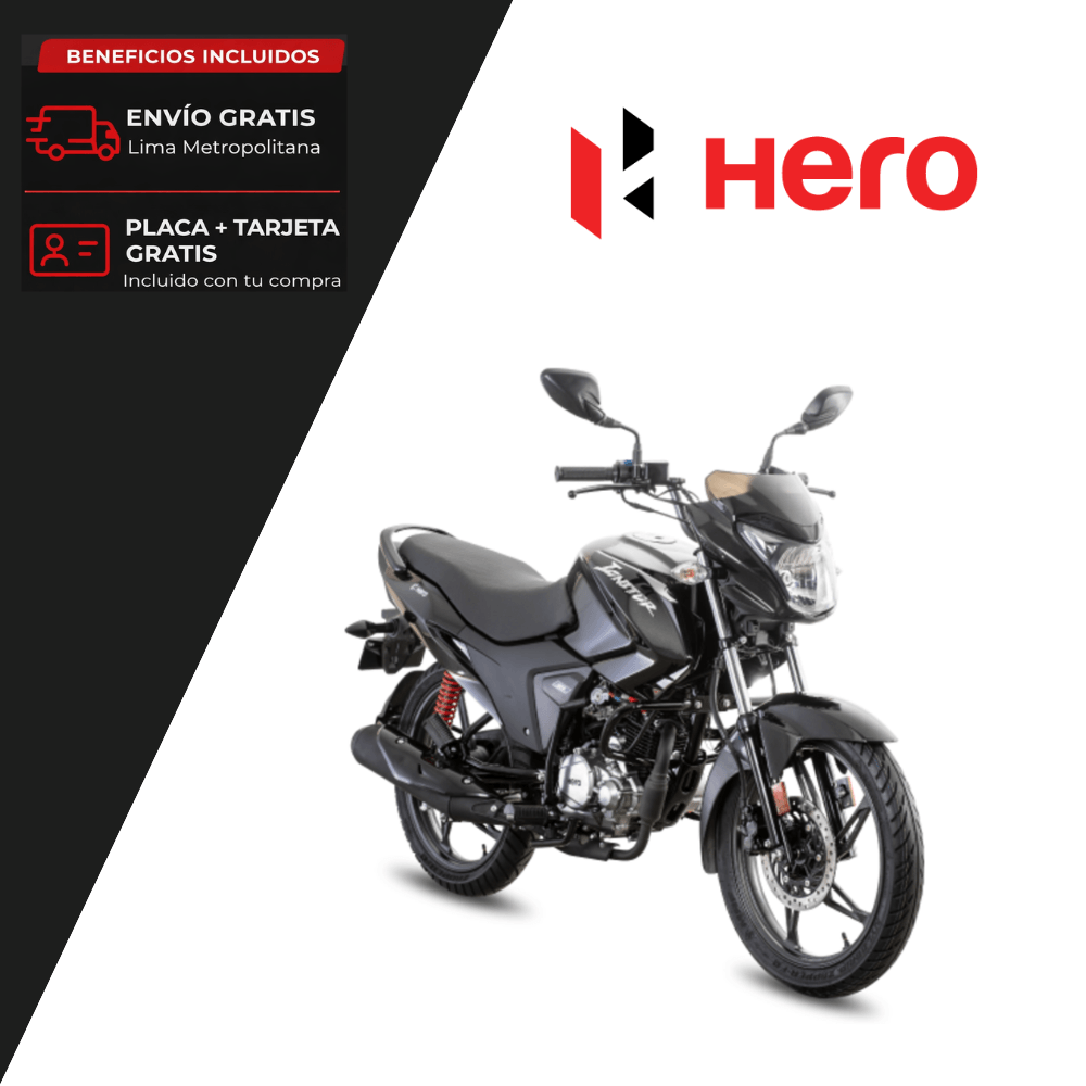 Motocicleta IGNITOR 125 HERO Negro + incluye regalo y casco