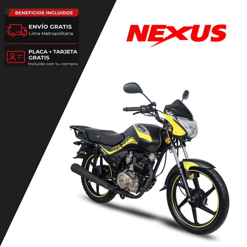 Motocicleta NEXUS 150 CB3 Amarillo + incluye regalo y casco